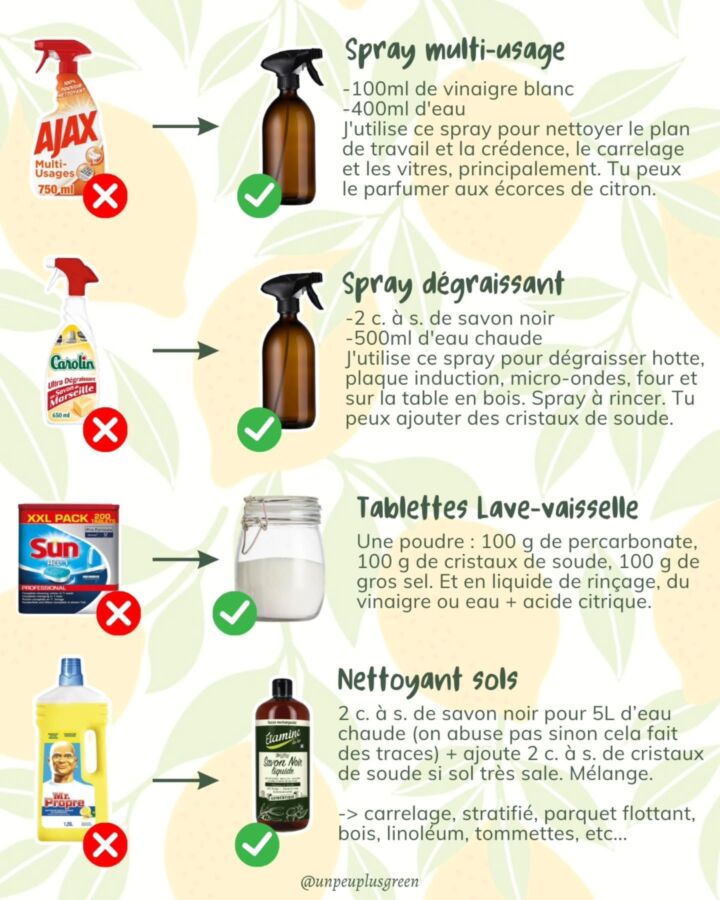Choix produits naturels maison