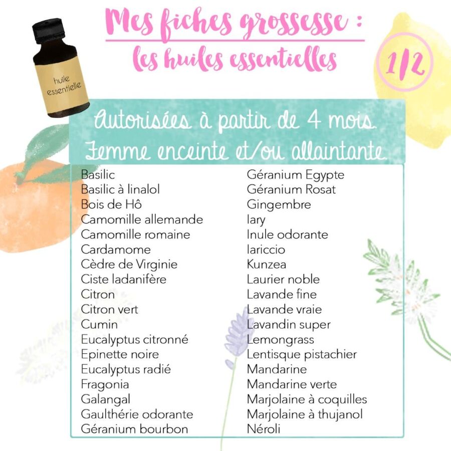 Conseils huiles essentielles femme enceinte