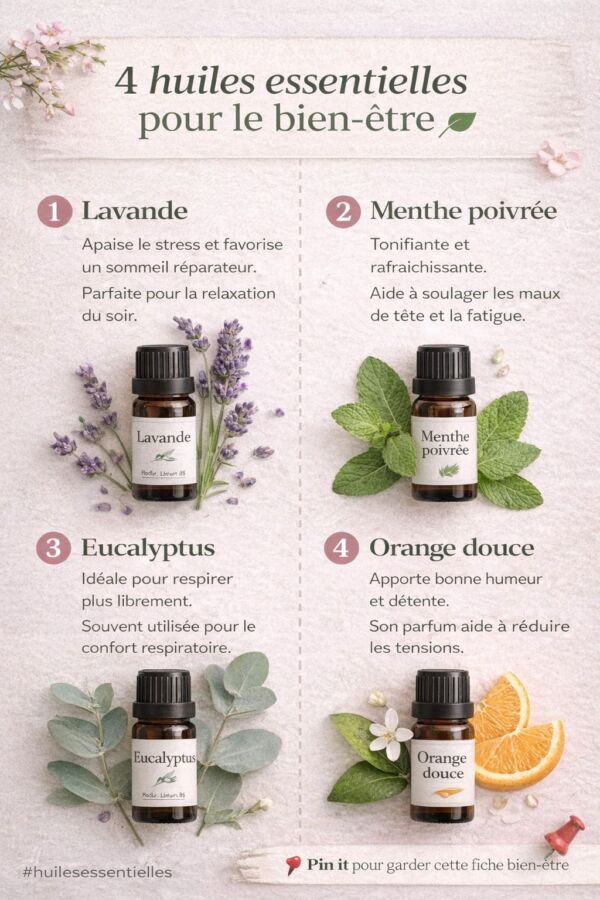 Tableau comparatif huiles essentielles