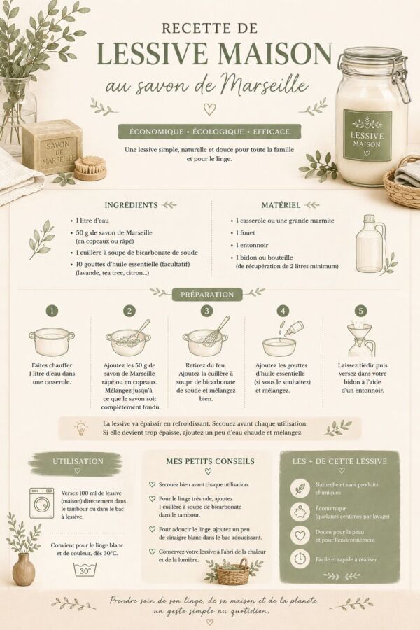 Recette lessive maison simple
