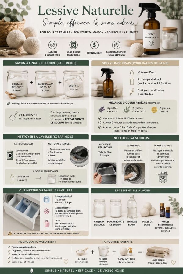 Astuces lessive maison efficace