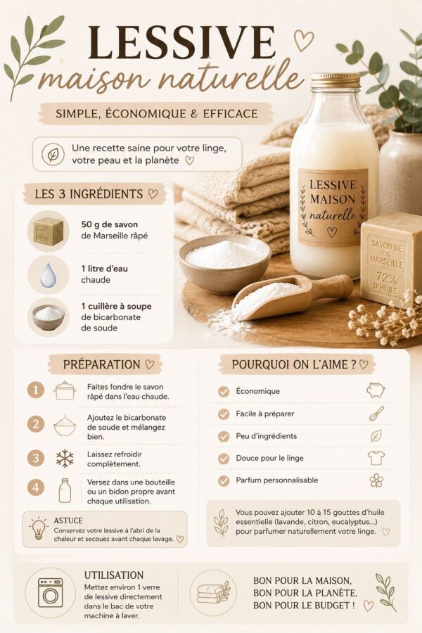 Recette de lessive parfumée